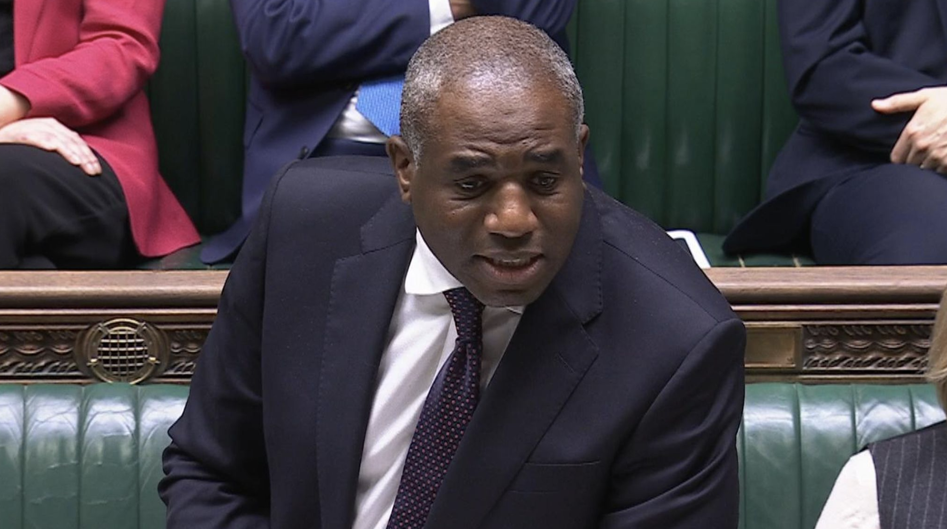 Politician speaking during a parliamentary session in the House of Commons.
