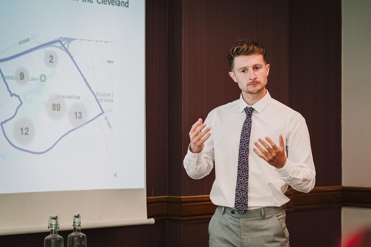 Black Box Research & Consultancy facilitator delivering a workshop presentation.